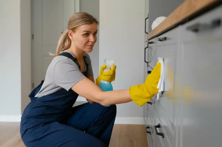cleaning office